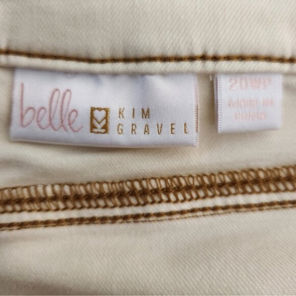 Belle by Kim Gravel 20WP Carpenter Jeans Ecru Twill NWOT - Picture 6 of 7